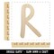 Letter R Uppercase Felt Marker Font Unfinished Wood Shape Piece Cutout for DIY Craft Projects